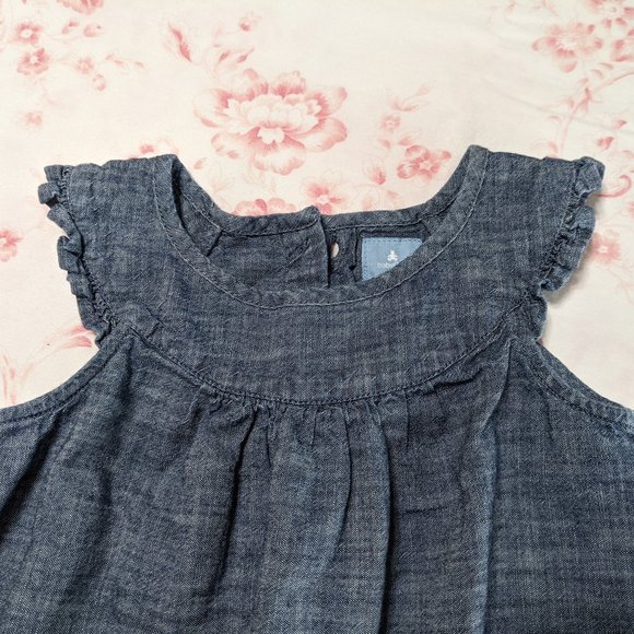 2/20*Baby Gap Infant Denim w/Embroidered Butterflies Dress - size 18-24 months - Picture 3 of 13